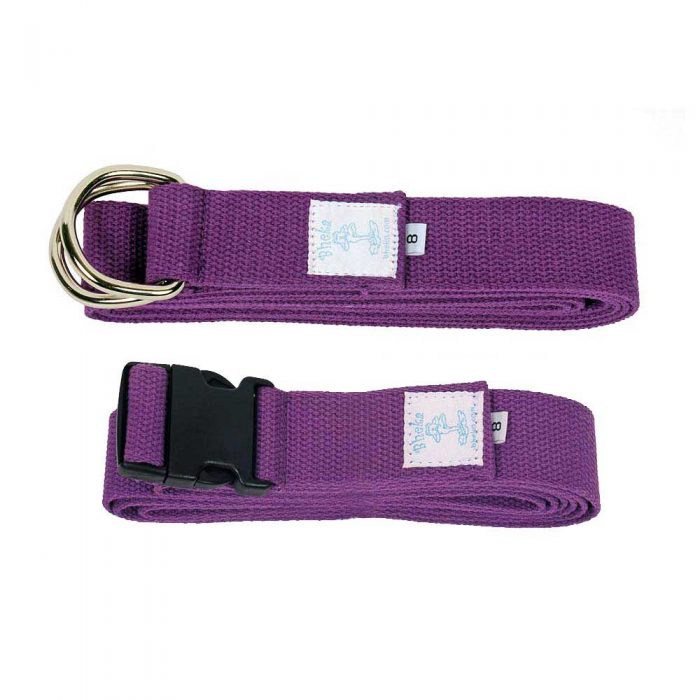 Bheka All Cotton Straps with Metal D-Rings or Buckle Purple 8ft