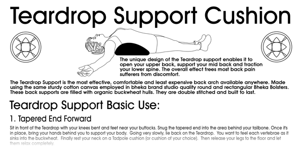 Teardrop Support Cushion Info Sheet pdf