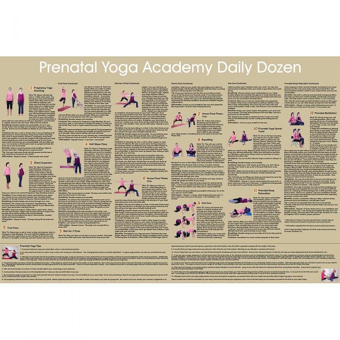 PO0260-40 Prenatal Yoga Chart