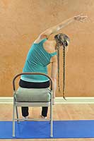 Seated Half Moon Pose Pune Yoga chair