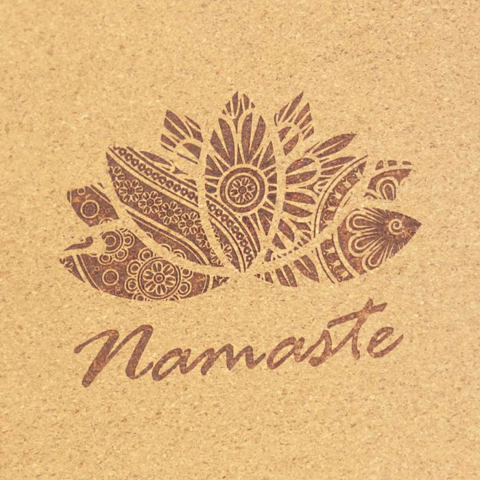Cork Yoga Block Namaste Design Detail