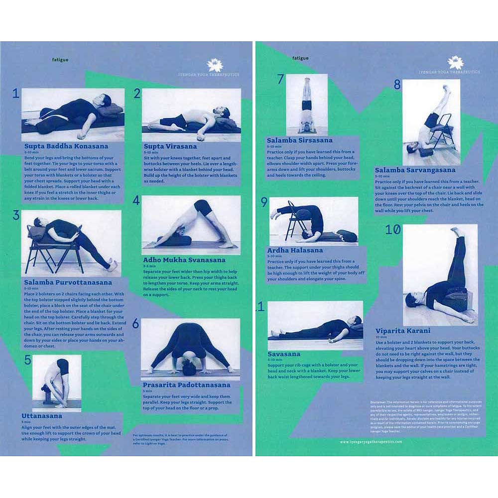 Iyengar Yoga Therapeutics Fatigue Chart - Yoga Life Style